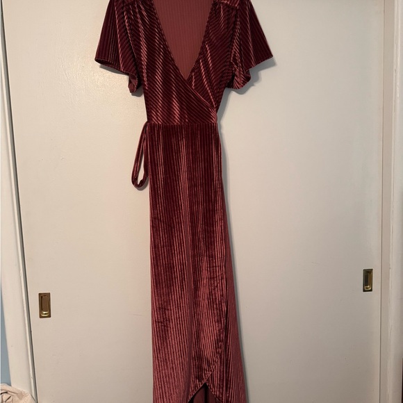 Baltic Born Dresses & Skirts - Baltic Born Red Ruffled Wrap Maxi Dress